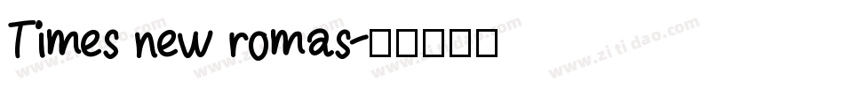 Times new romas字体转换